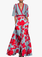 CLAIRE LYON | ROBE FLORALE COL V POUR FEMMES