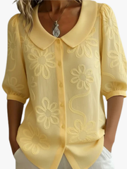 CLAIRE LYON | BLOUSE FLORALE COL ROND POUR FEMMES