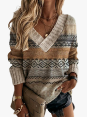 CLAIRE LYON | PULL TRICOT PATCHWORK POUR FEMMES
