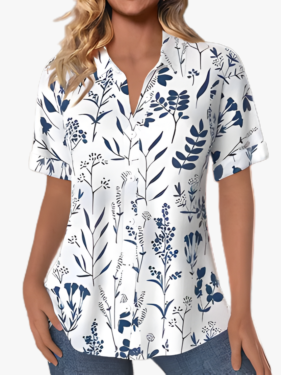 CLAIRE LYON | BLOUSE IMPRIMÉE FEUILLES POUR FEMMES