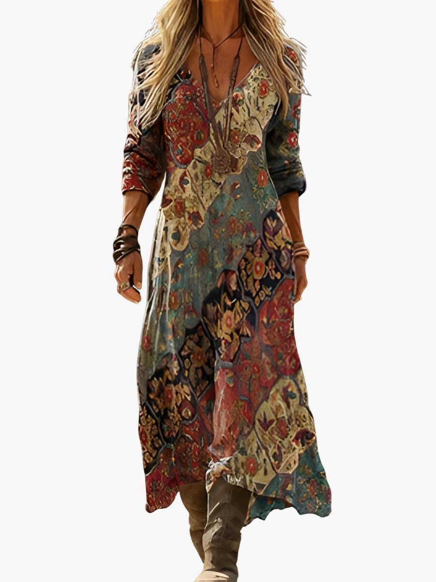 CLAIRE LYON | ROBE IMPRIMÉE ETHNIQUE POUR FEMMES