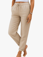 CLAIRE LYON | PANTALON EN LIN EXTENSIBLE POUR FEMMES