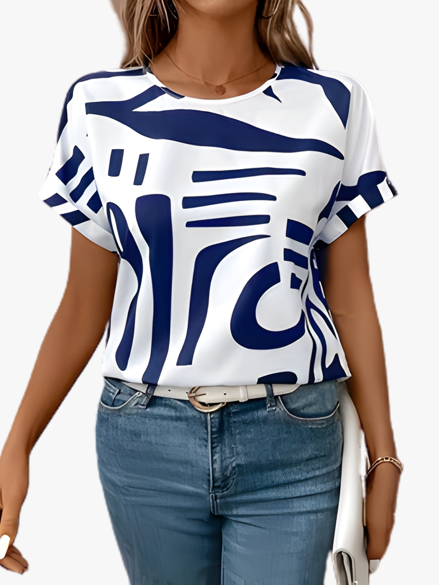 CLAIRE LYON | T-SHIRT IMPRIMÉ ABSTRAIT POUR FEMMES