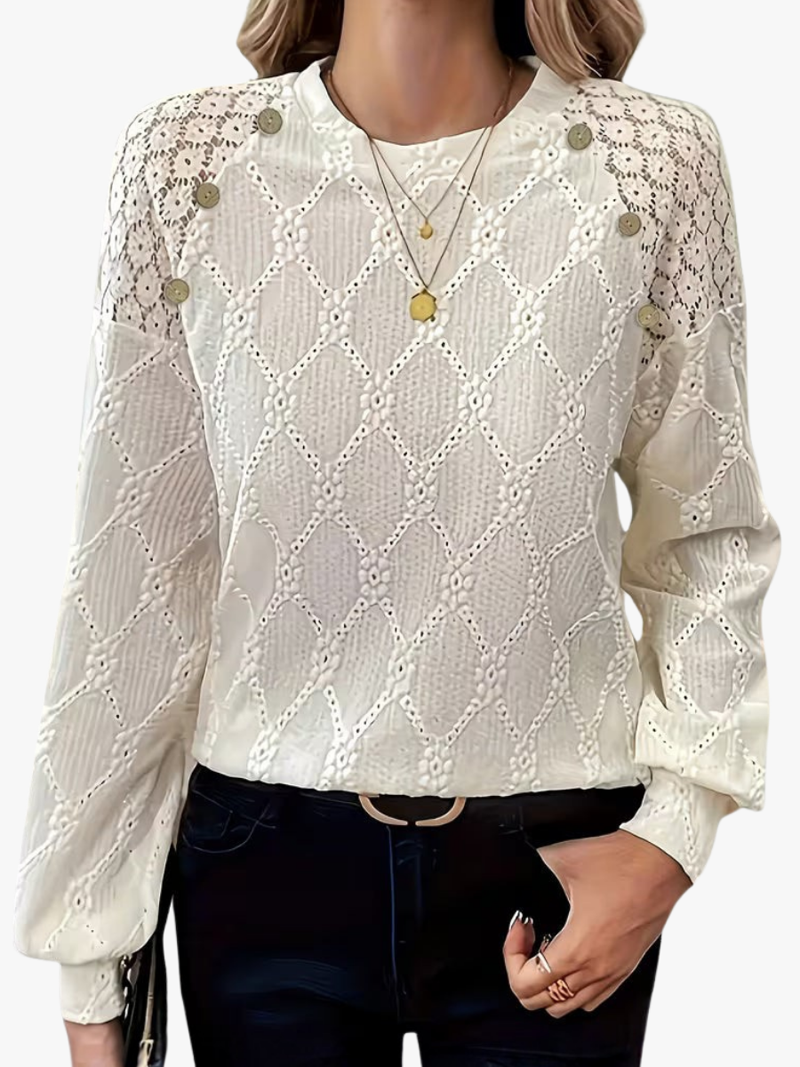 CLAIRE LYON | BLOUSE TISSÉE COL ROND POUR FEMMES