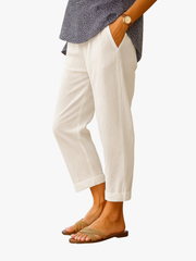 CLAIRE LYON | PANTALON COUPE RELAXÉE EN LIN POUR FEMME