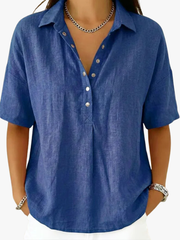 CLAIRE LYON | BLOUSE CLASSIQUE À COL EN V POUR FEMME