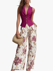 CLAIRE LYON | ENSEMBLE PANTALON FLORAL POUR FEMMES