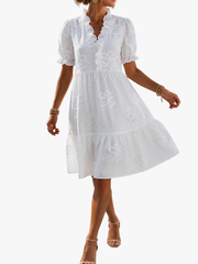 CLAIRE LYON | ROBE À VOLANTS BRODÉE POUR FEMMES