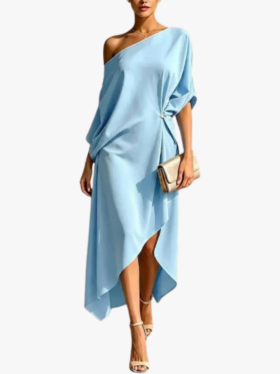CLAIRE LYON | ROBE DRAPÉE À UNE ÉPAULE POUR FEMMES