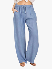 CLAIRE LYON | PANTALONS CLASSIQUES À JAMBES LARGES POUR FEMMES