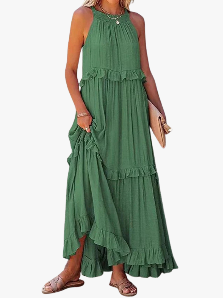 CLAIRE LYON | ROBE MAXI À VOLANTS POUR FEMMES