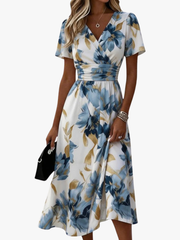 CLAIRE LYON | ROBE FLORALE EN WRAP POUR FEMMES