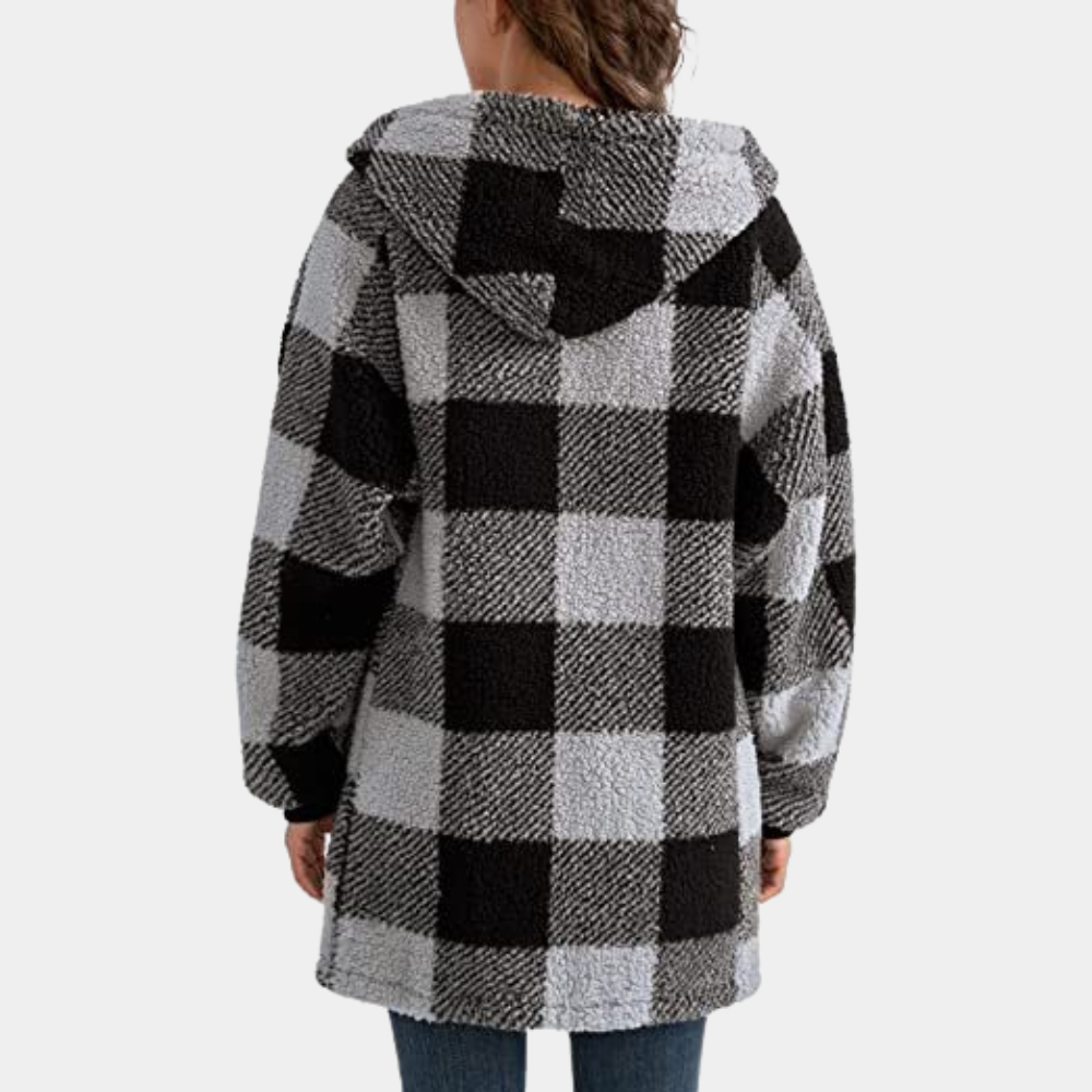 Camille - Sweat Long Capuche Tendance Confort Femme