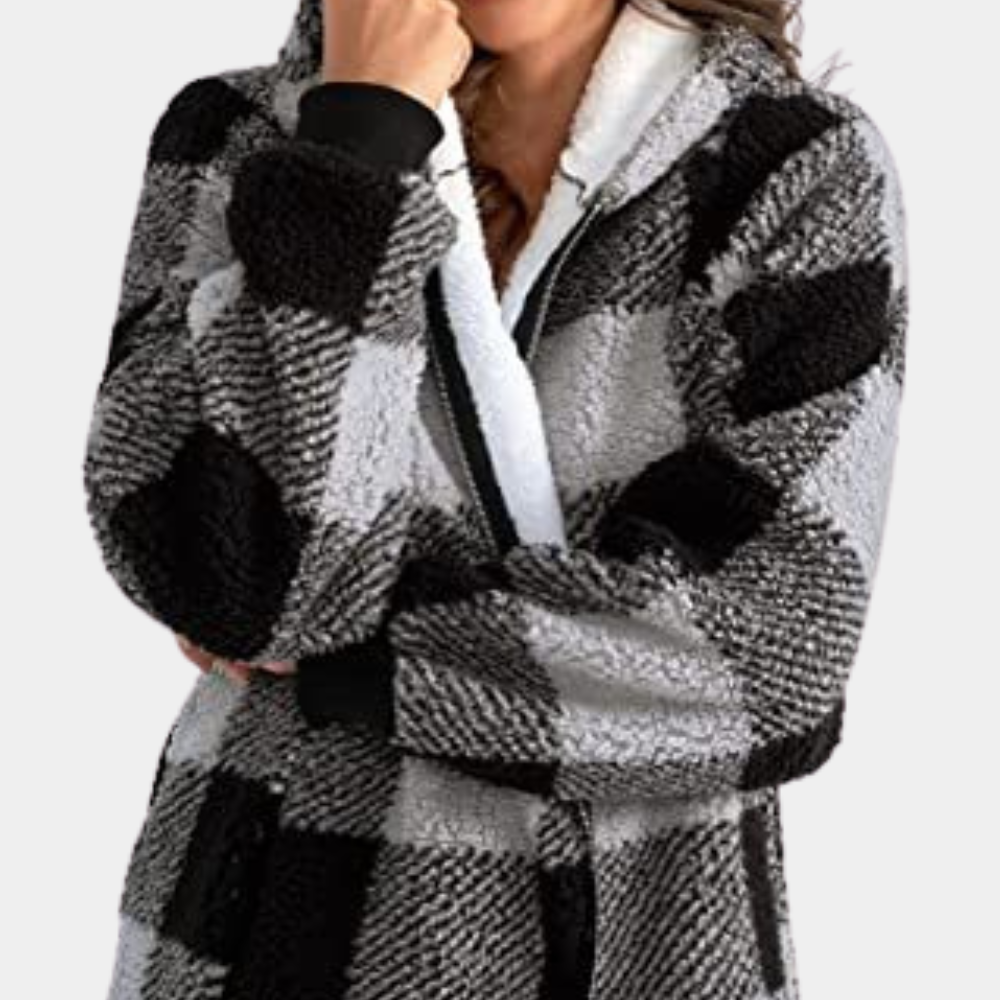 Camille - Sweat Long Capuche Tendance Confort Femme