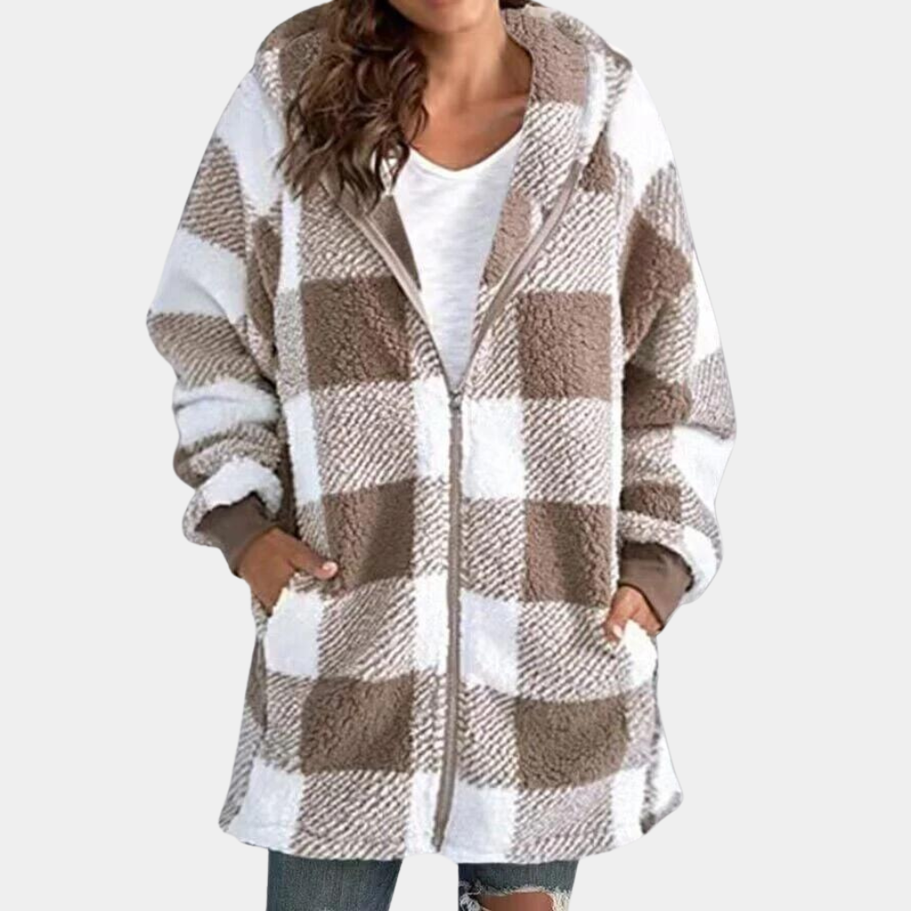 Camille - Sweat Long Capuche Tendance Confort Femme