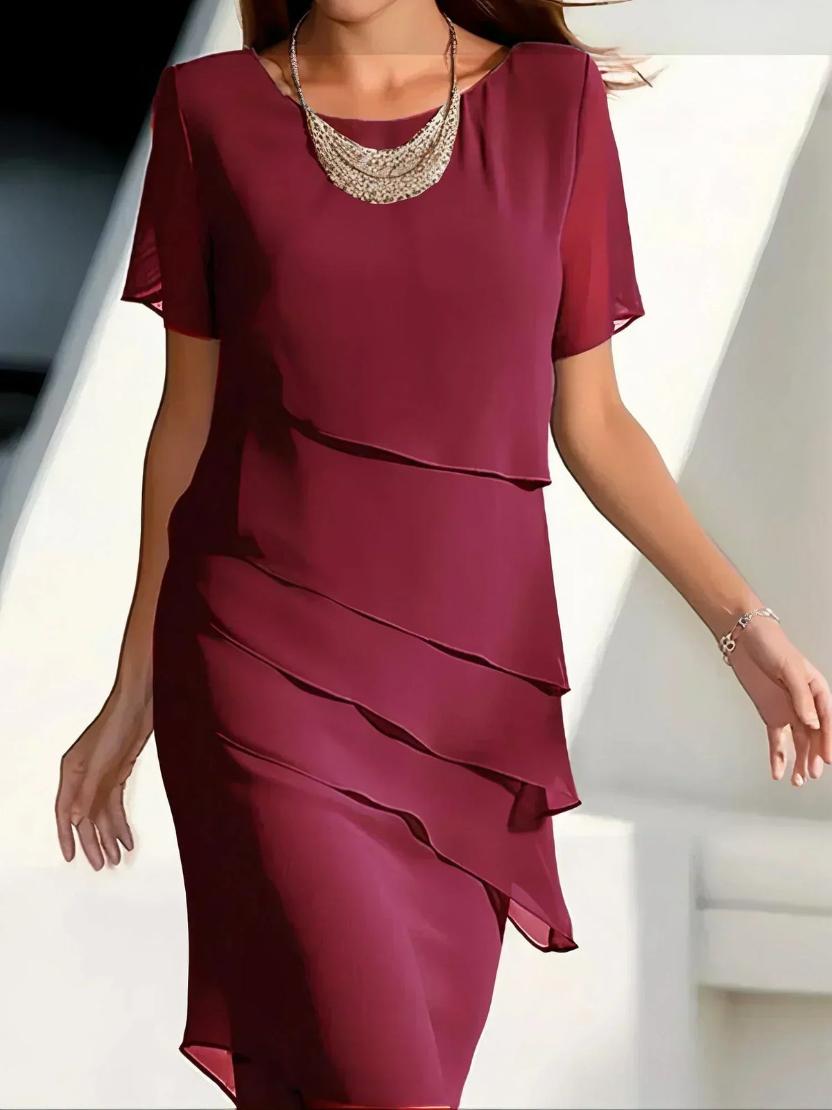 CLAIRE LYON | ROBE ÉLÉGANTE À VOLANTS POUR FEMMES