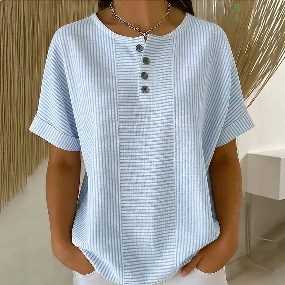 CLAIRE LYON | BLOUSE À BOUTONS RAYÉE POUR FEMMES