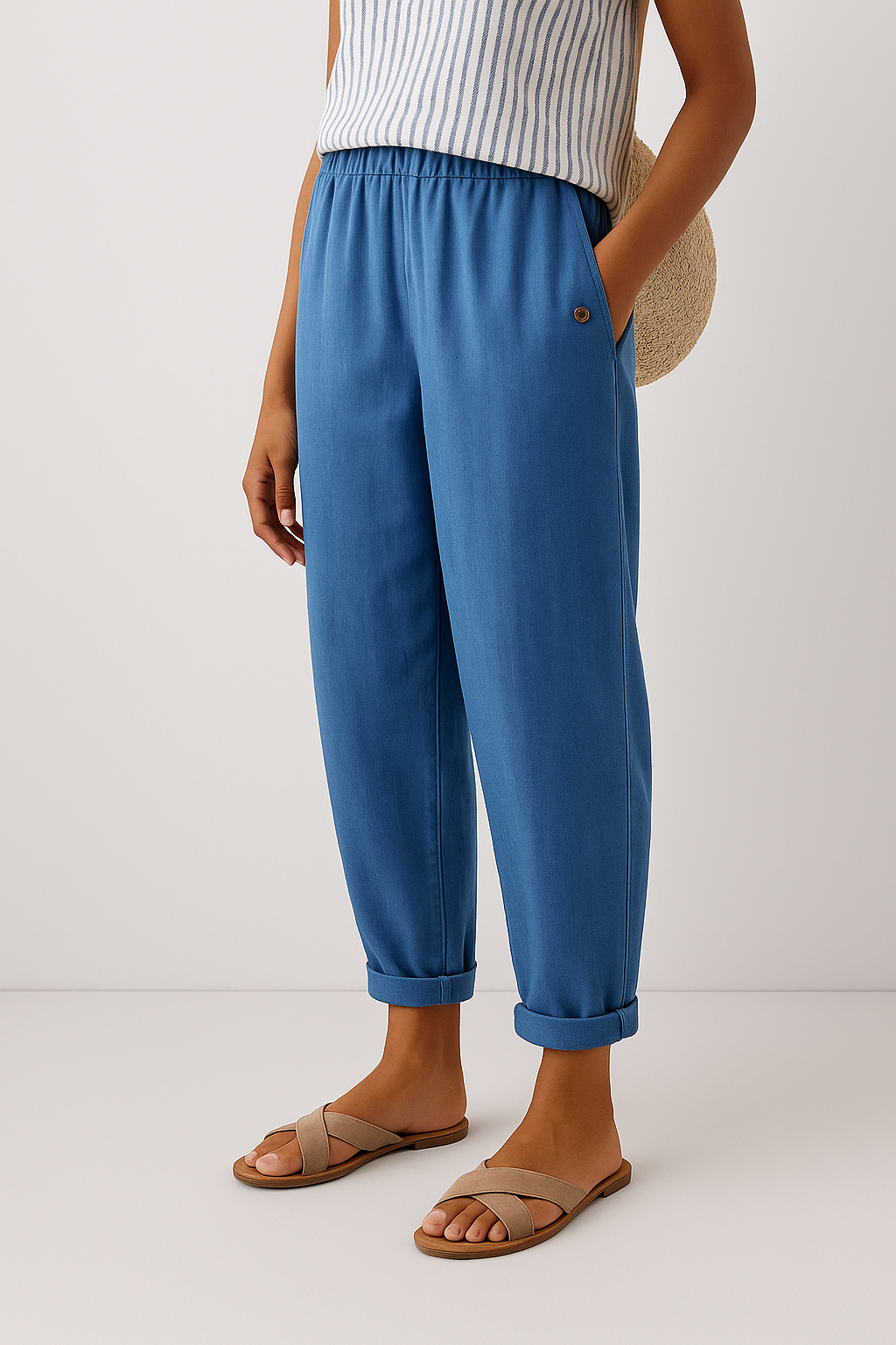 CLAIRE LYON | PANTALON FUSELÉ EN LIN MÉLANGÉ POUR FEMMES