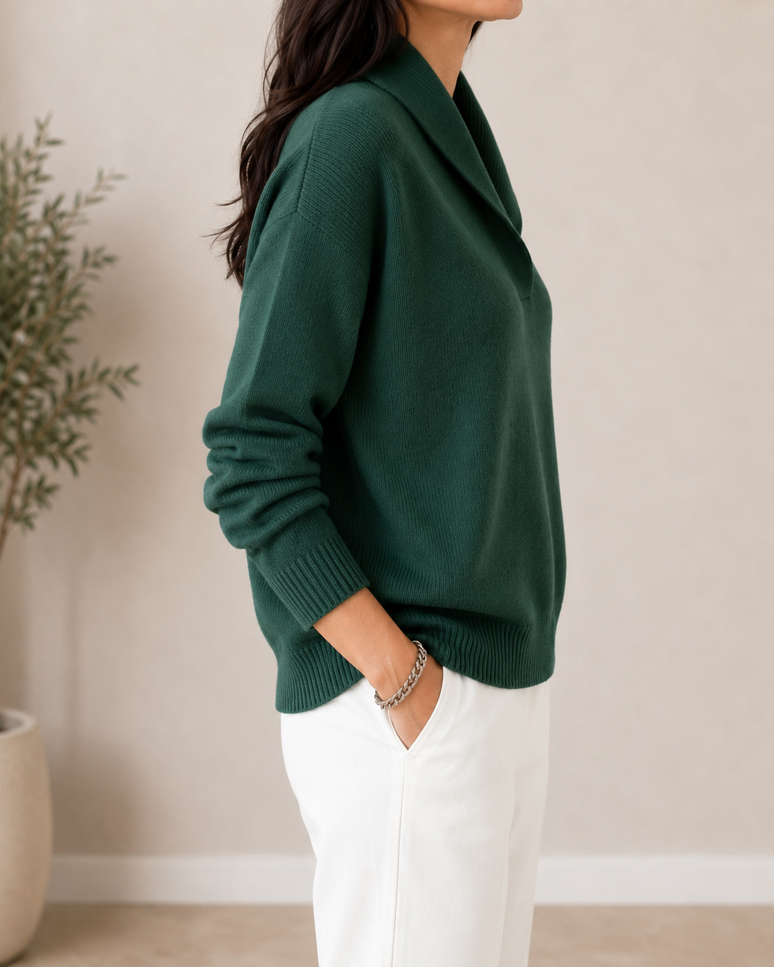 CLAIRE LYON | PULL V-COL DÉTENDUE POUR FEMMES