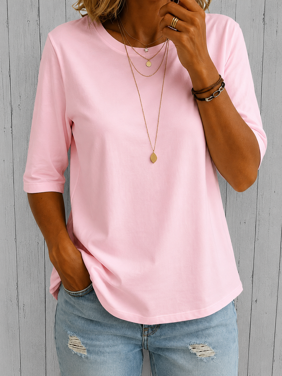 CLAIRE LYON | T-SHIRT À MANCHES MI-LONGUES POUR FEMMES