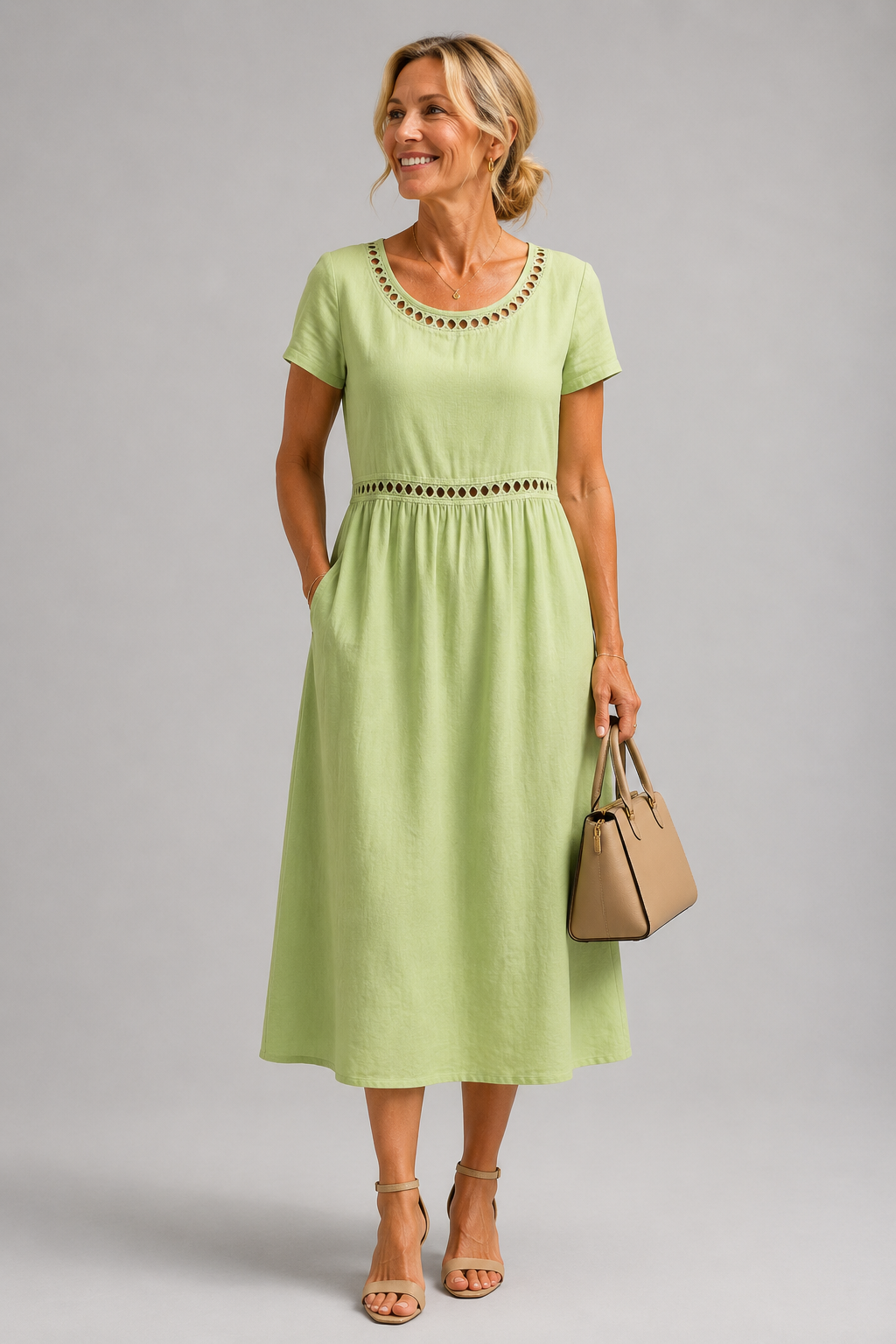 CLAIRE LYON | MODERNE ROBE MIDI BRODÉE POUR FEMMES