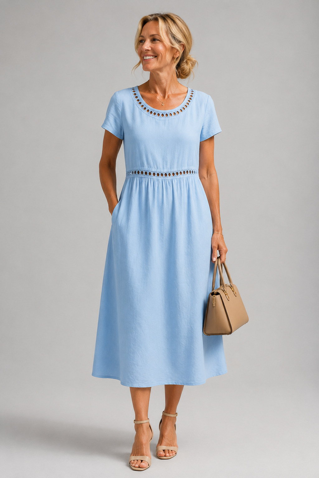 CLAIRE LYON | MODERNE ROBE MIDI BRODÉE POUR FEMMES