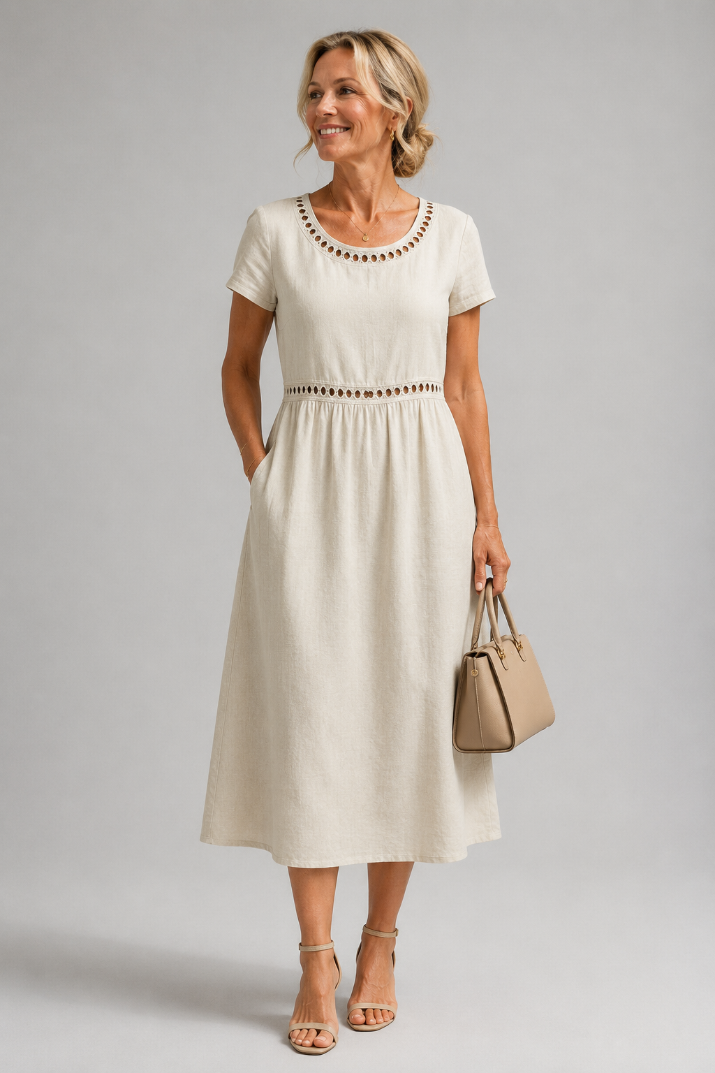 CLAIRE LYON | MODERNE ROBE MIDI BRODÉE POUR FEMMES