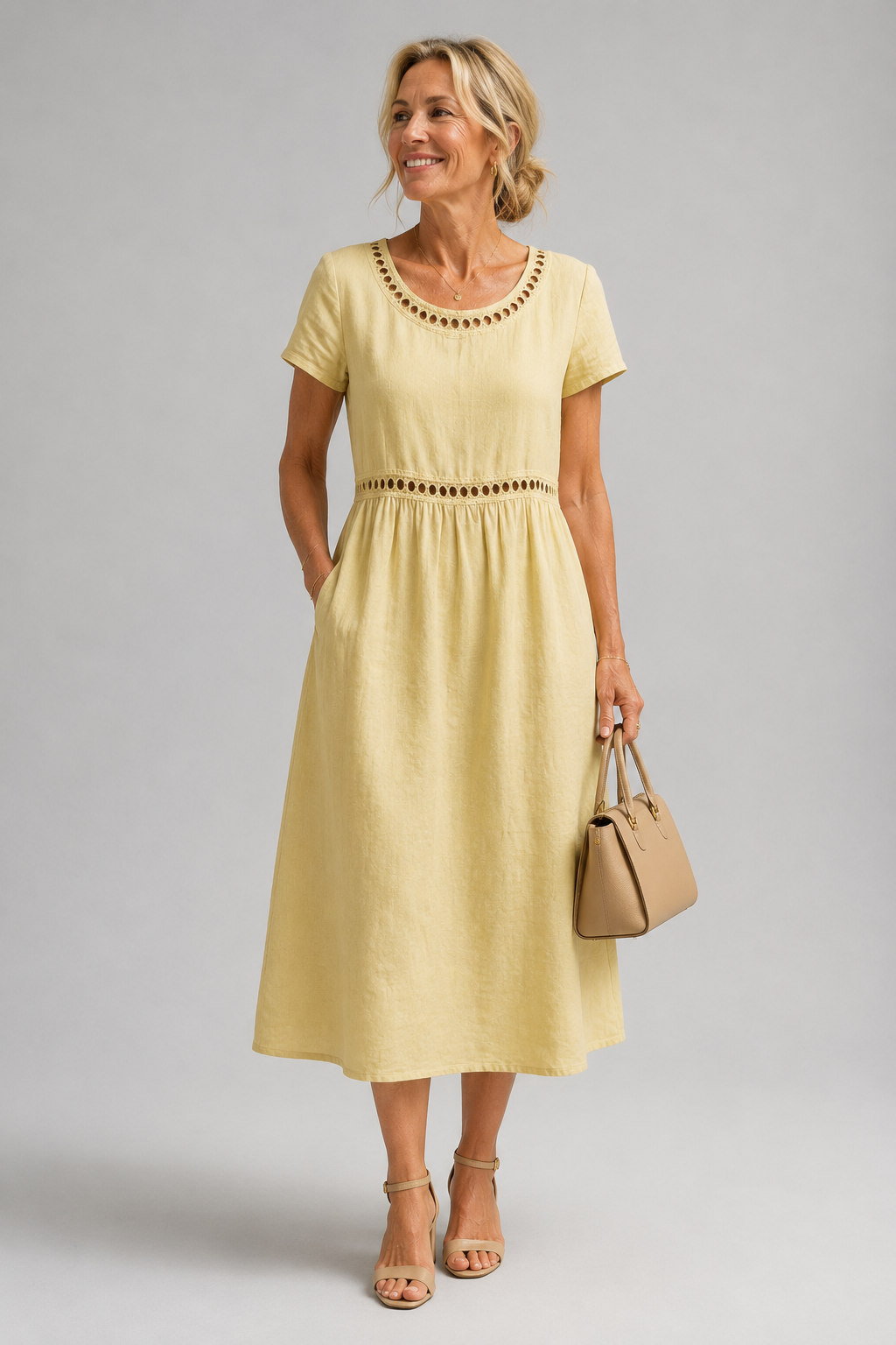 CLAIRE LYON | MODERNE ROBE MIDI BRODÉE POUR FEMMES