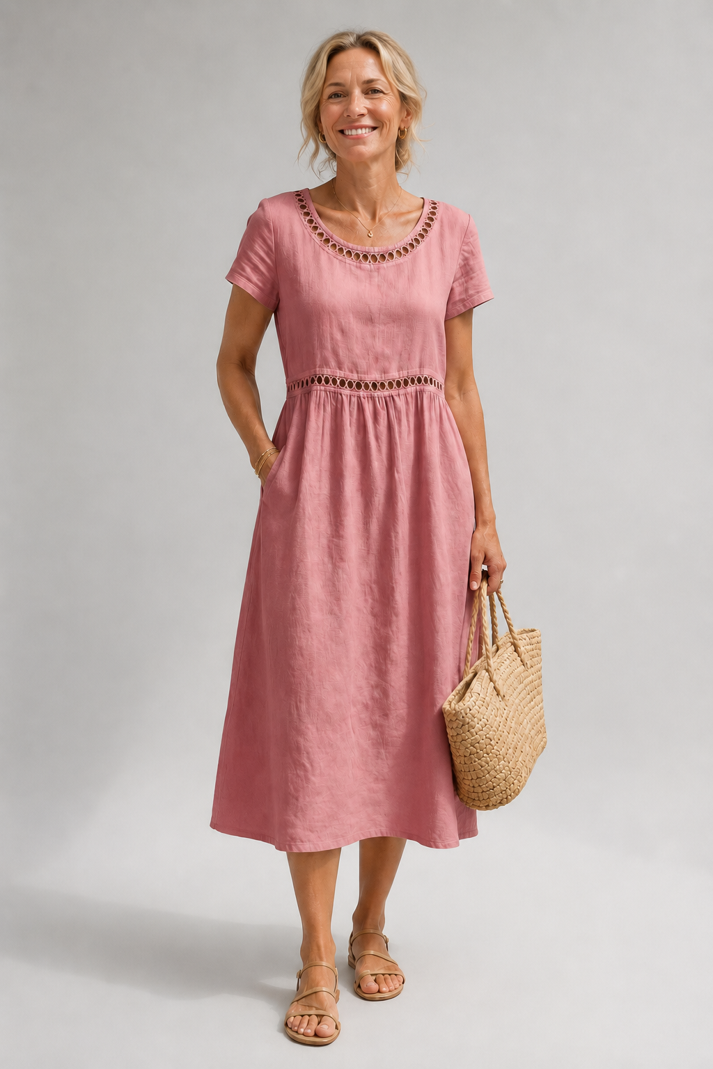 CLAIRE LYON | MODERNE ROBE MIDI BRODÉE POUR FEMMES