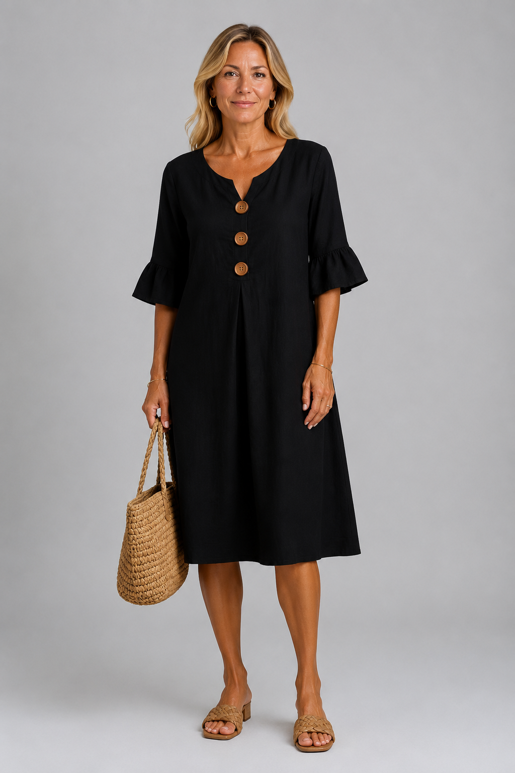 CLAIRE LYON | ROBE CHEMISE À BOUTONS POUR FEMMES