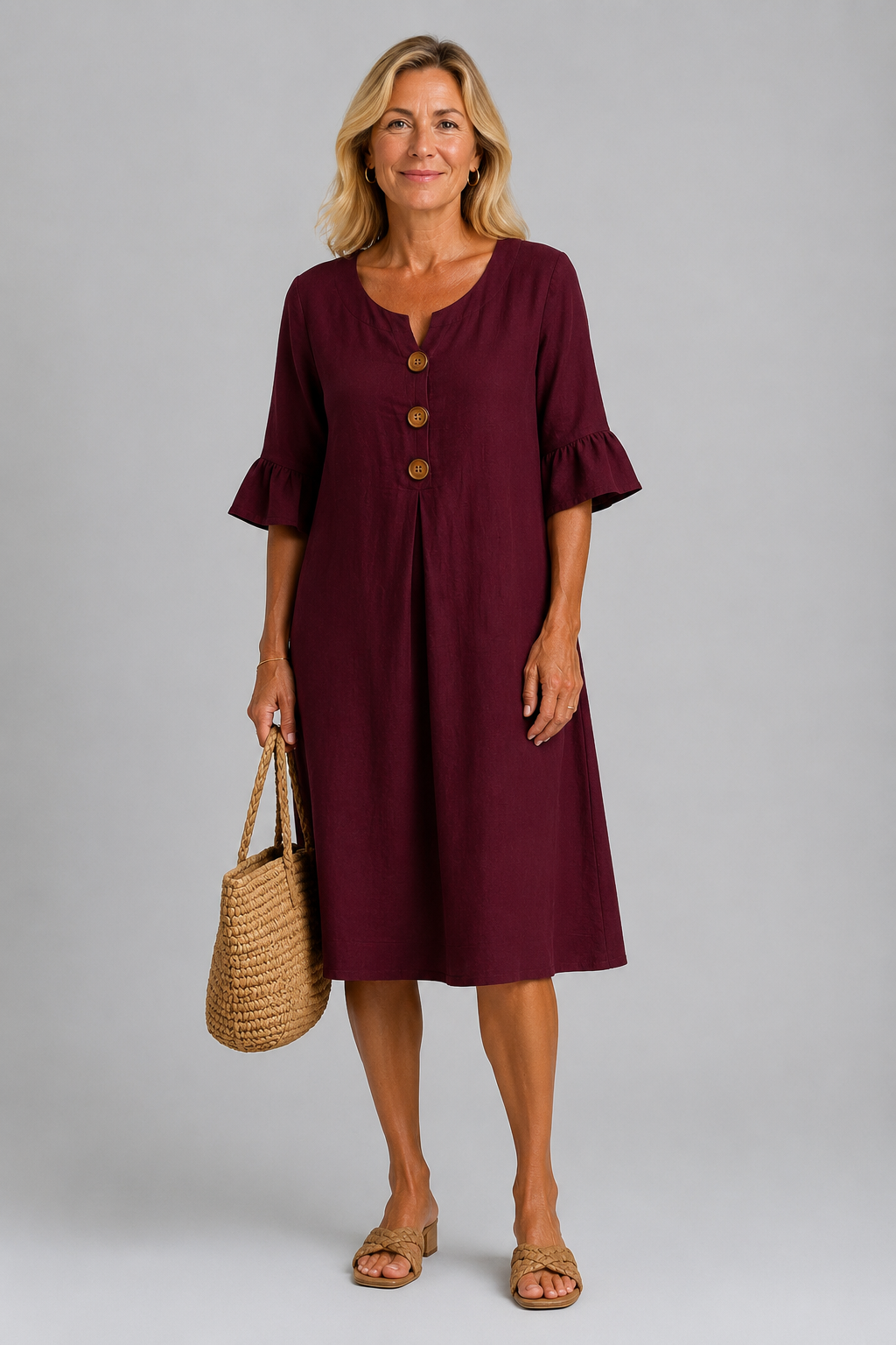 CLAIRE LYON | ROBE CHEMISE À BOUTONS POUR FEMMES