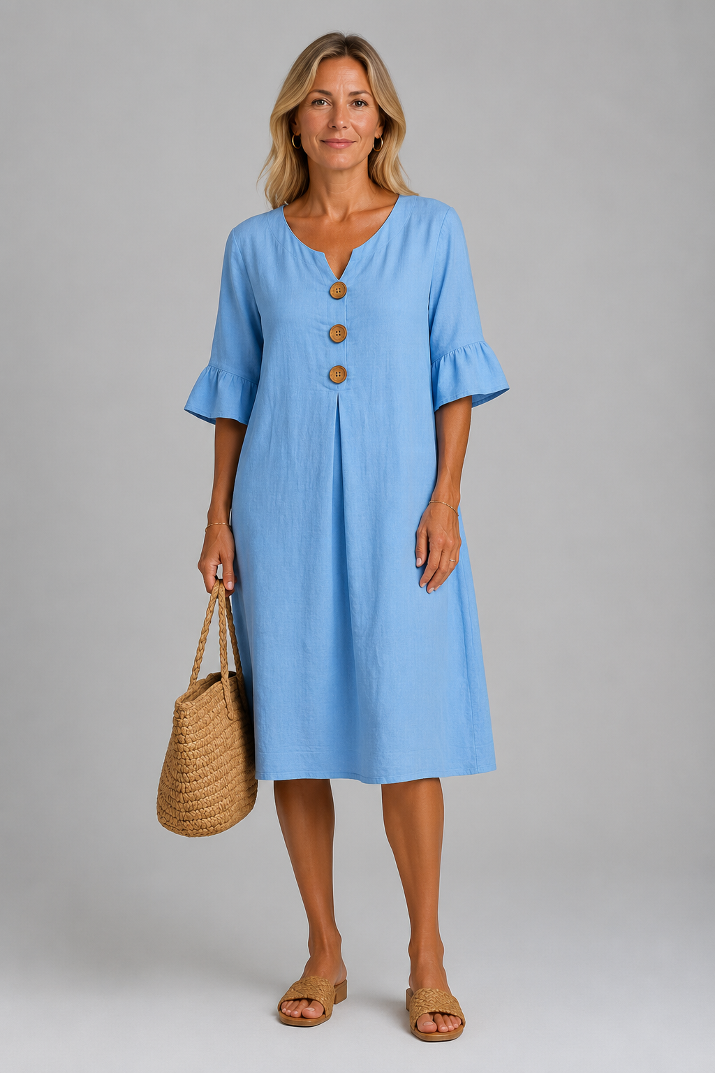 CLAIRE LYON | ROBE CHEMISE À BOUTONS POUR FEMMES