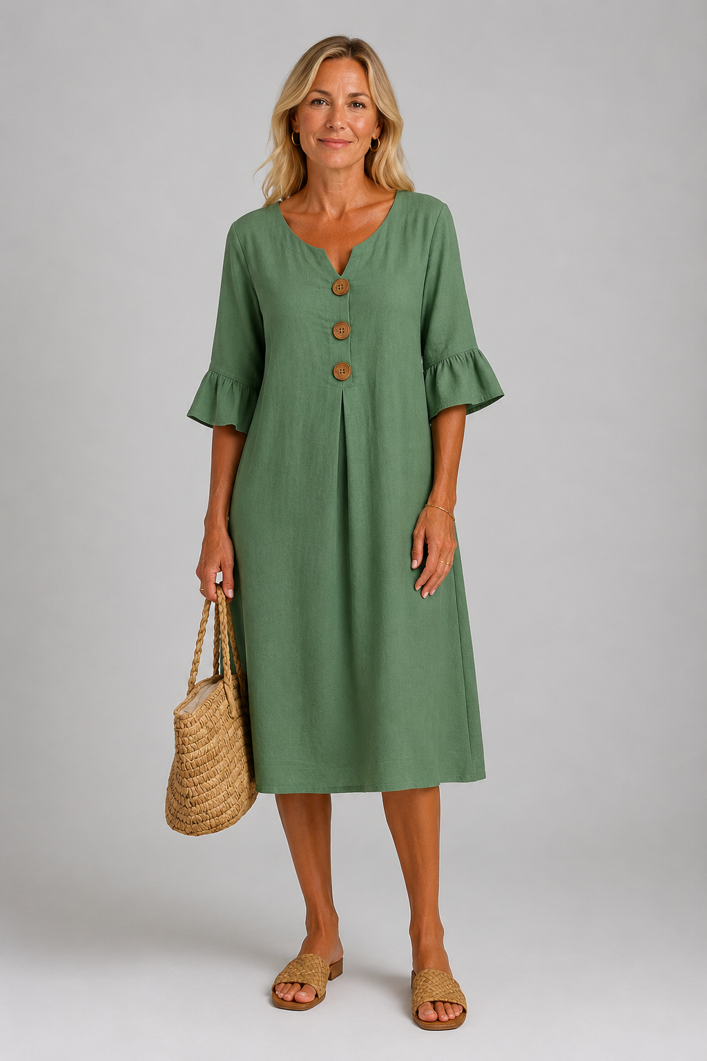 CLAIRE LYON | ROBE CHEMISE À BOUTONS POUR FEMMES