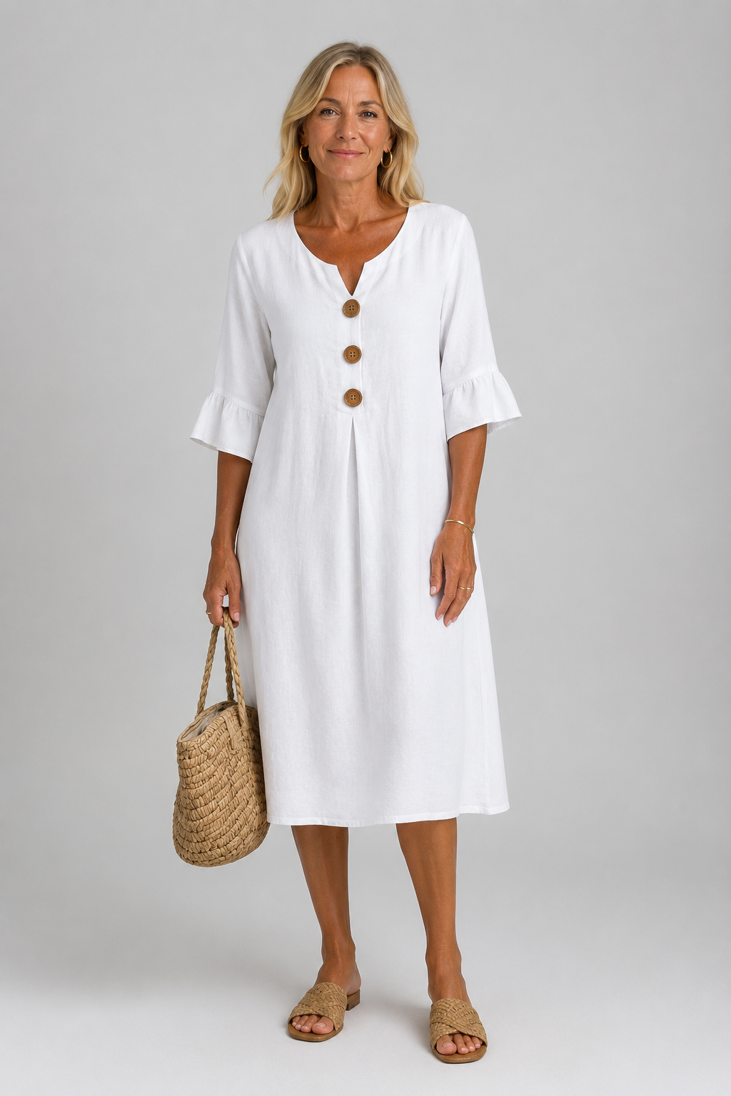 CLAIRE LYON | ROBE CHEMISE À BOUTONS POUR FEMMES