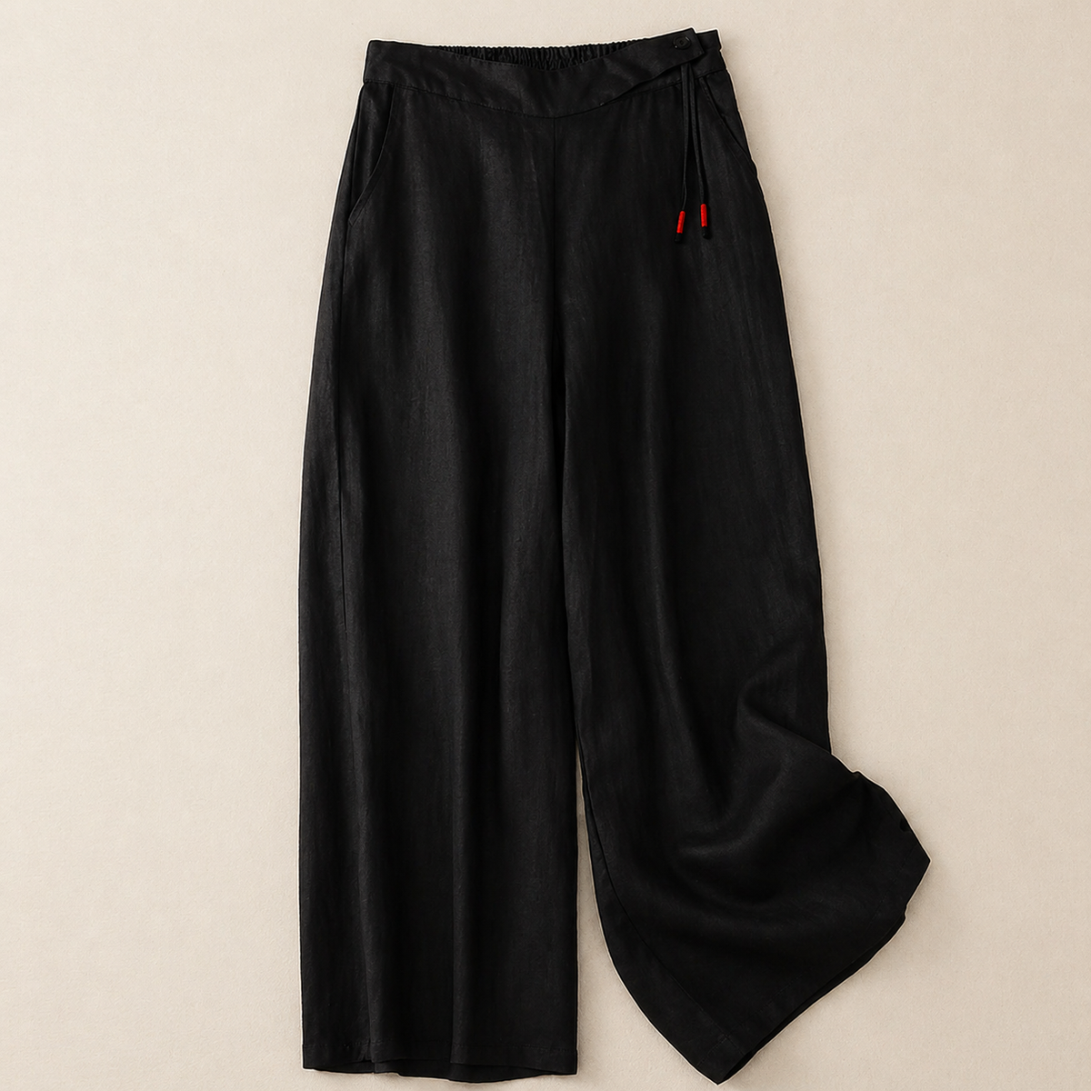 CLAIRE LYON | PANTALONS EN LIN À JAMBES LARGES POUR FEMMES