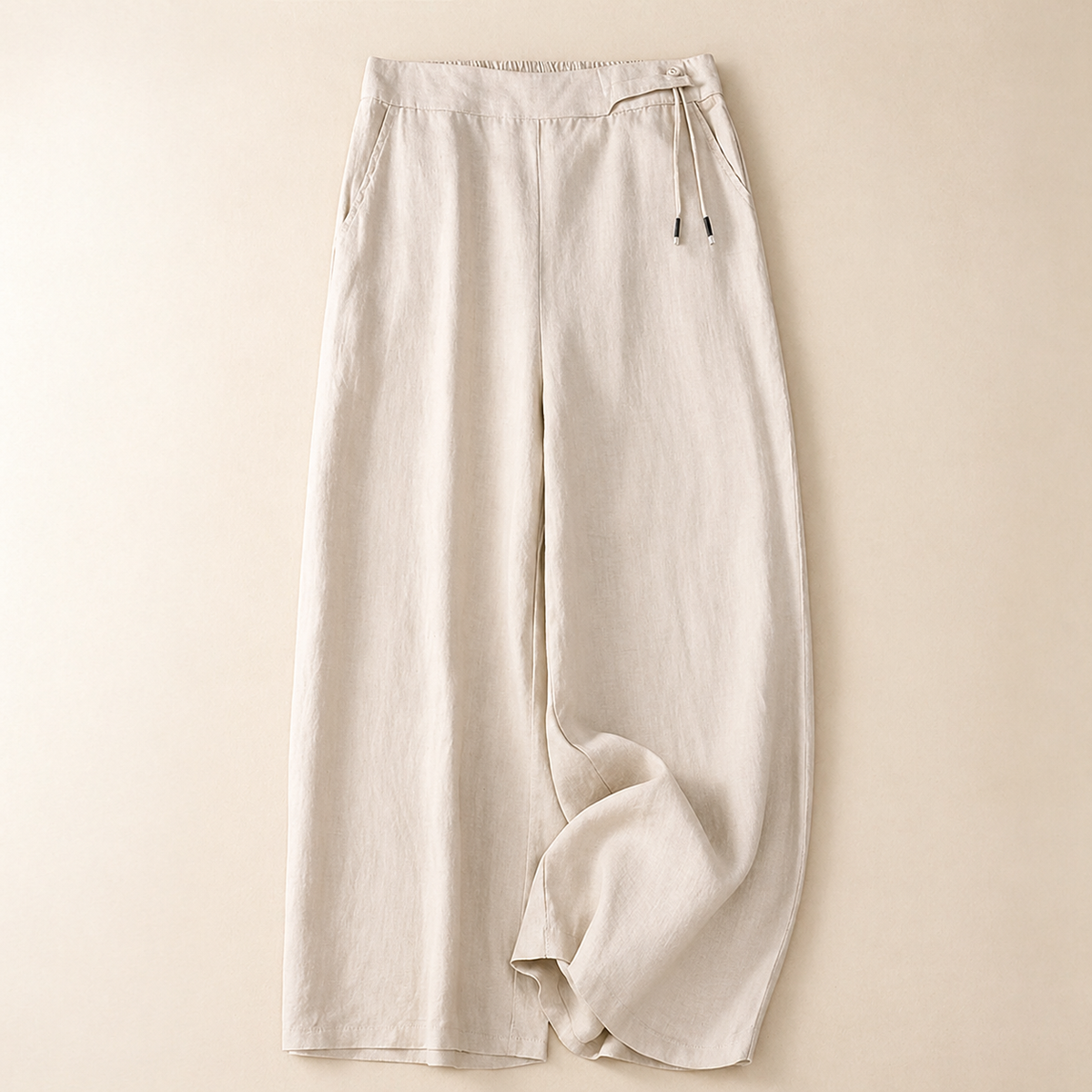 CLAIRE LYON | PANTALONS EN LIN À JAMBES LARGES POUR FEMMES