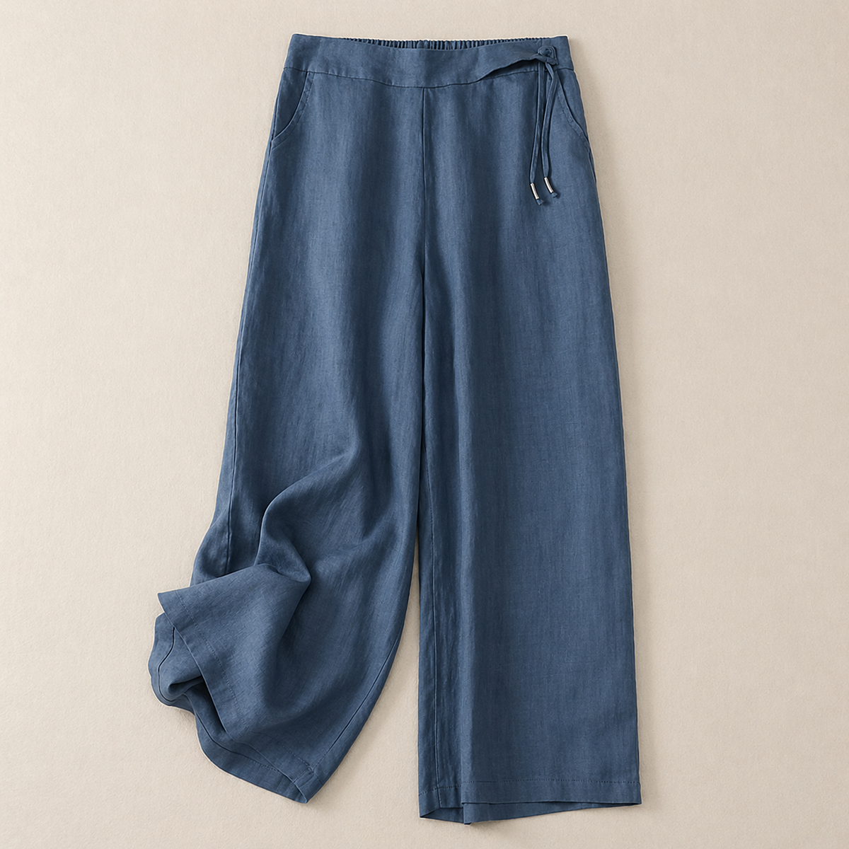 CLAIRE LYON | PANTALONS EN LIN À JAMBES LARGES POUR FEMMES