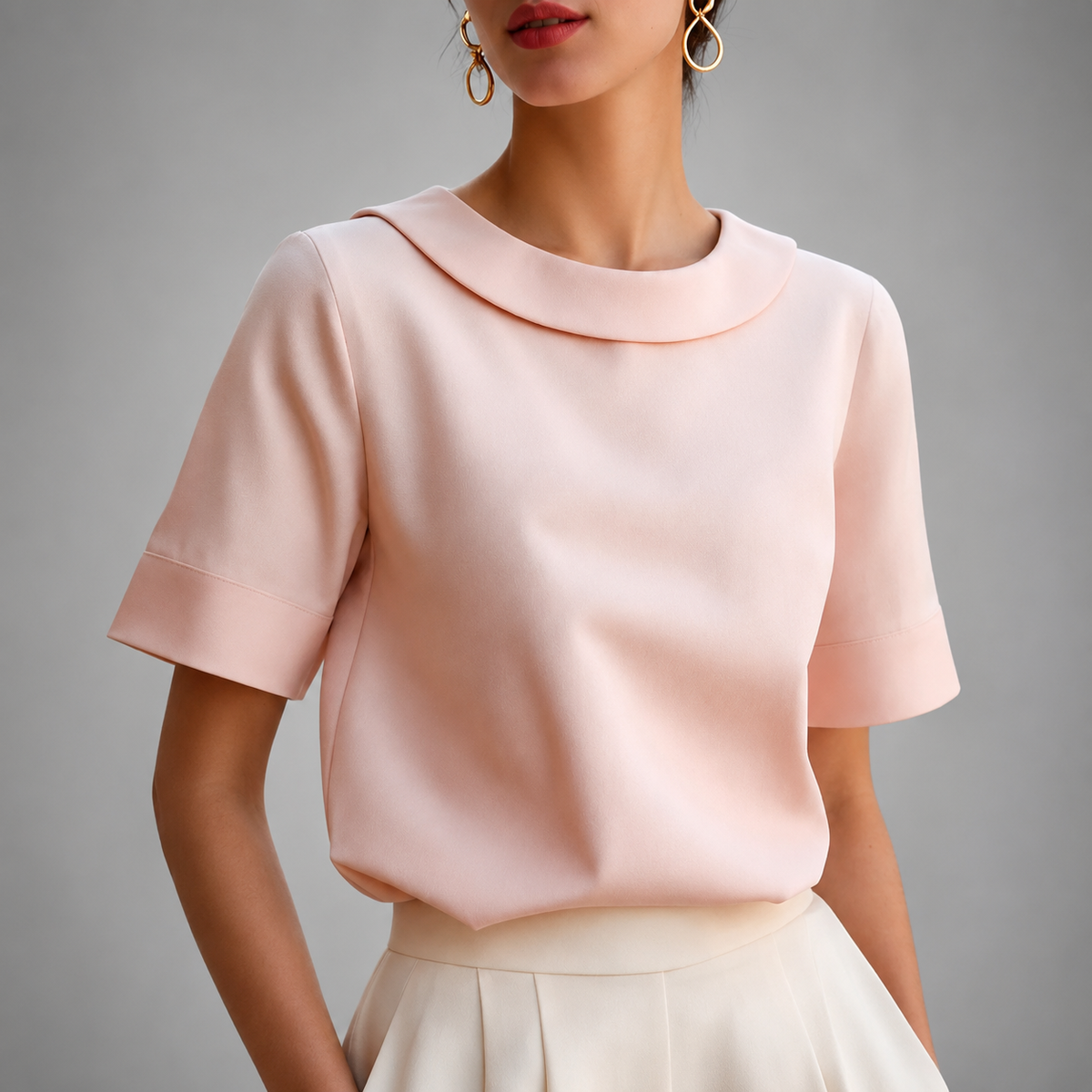 CLAIRE LYON | CHIC BLOUSE À COL ROND POUR FEMMES