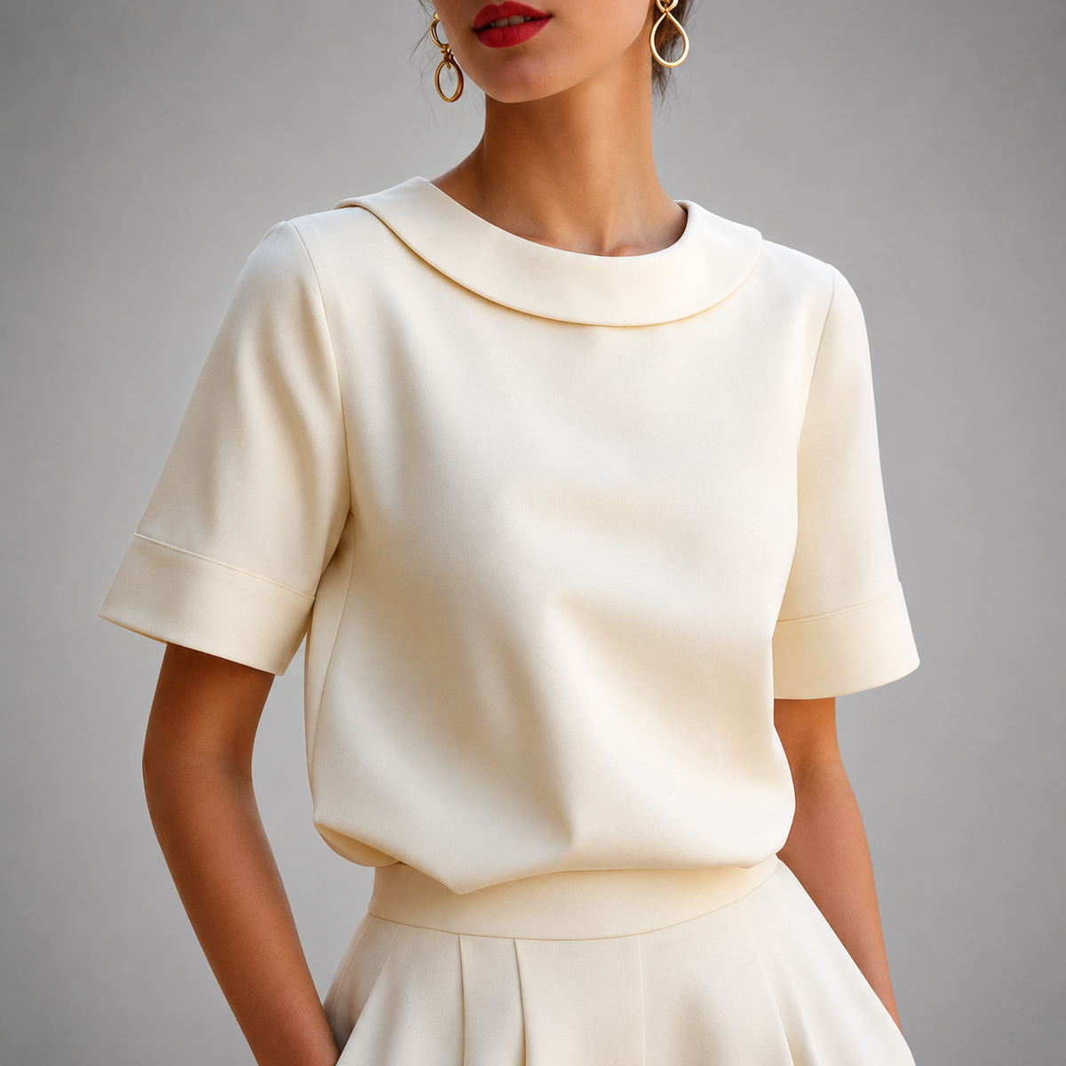 CLAIRE LYON | CHIC BLOUSE À COL ROND POUR FEMMES