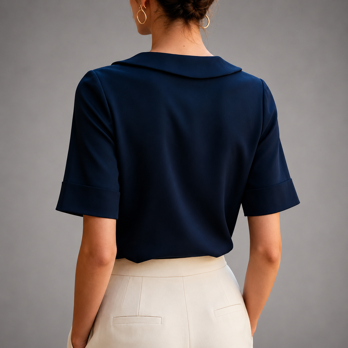 CLAIRE LYON | CHIC BLOUSE À COL ROND POUR FEMMES