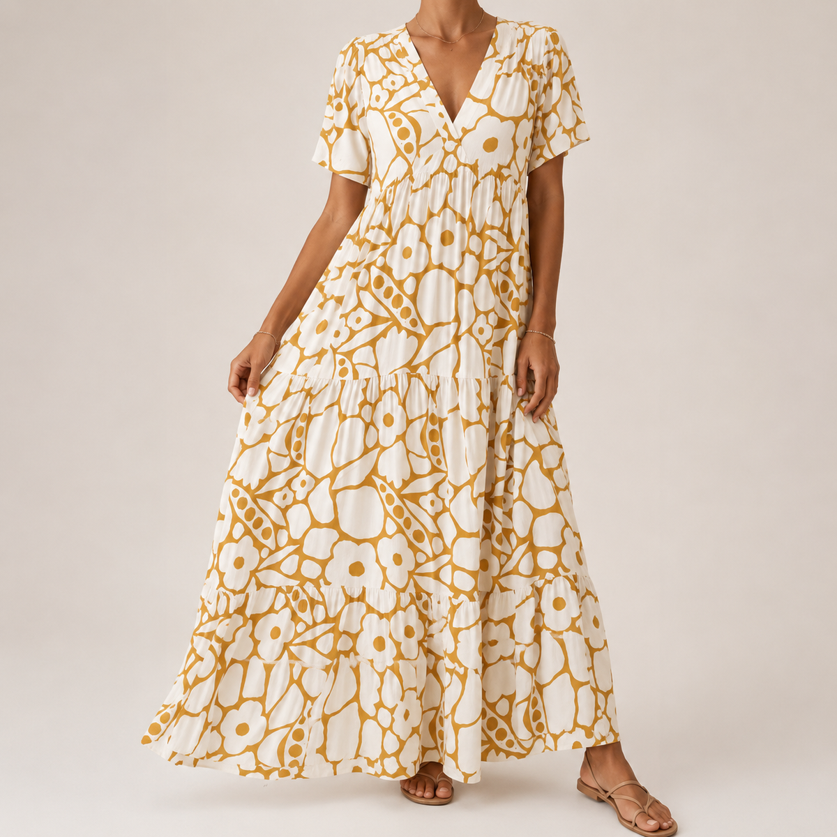 CLAIRE LYON | ROBE FLORALE MAXI POUR FEMMES