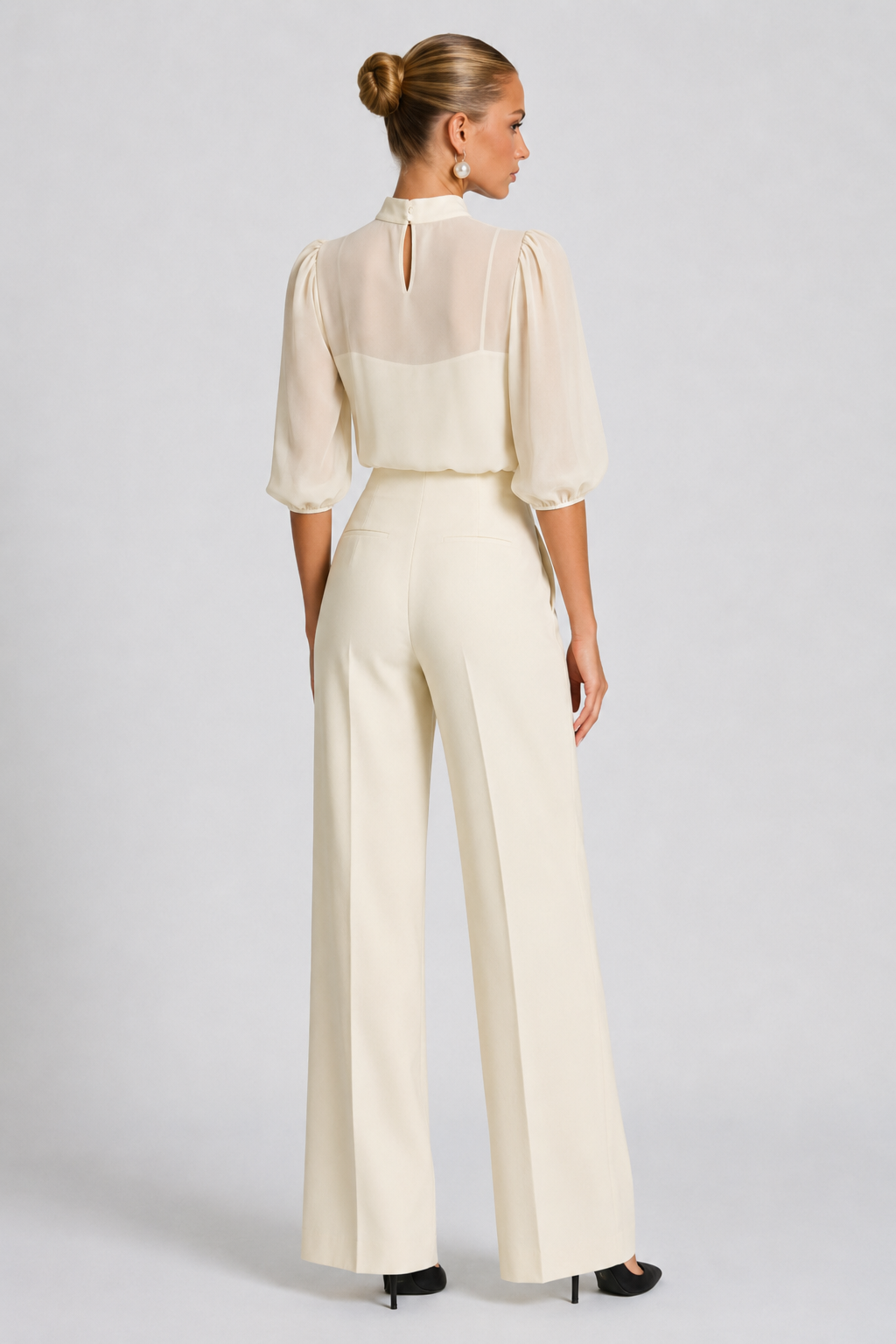Éléonore - Ensemble Chic 3 Pièces à Jambes Larges