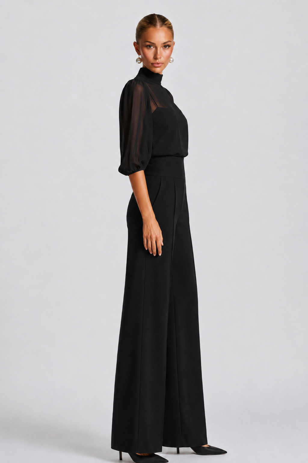 Éléonore - Ensemble Chic 3 Pièces à Jambes Larges