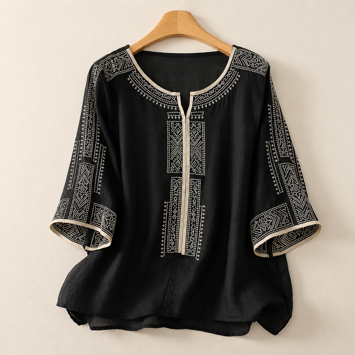 CLAIRE LYON | BLOUSE EN LIN BRODÉE POUR FEMMES