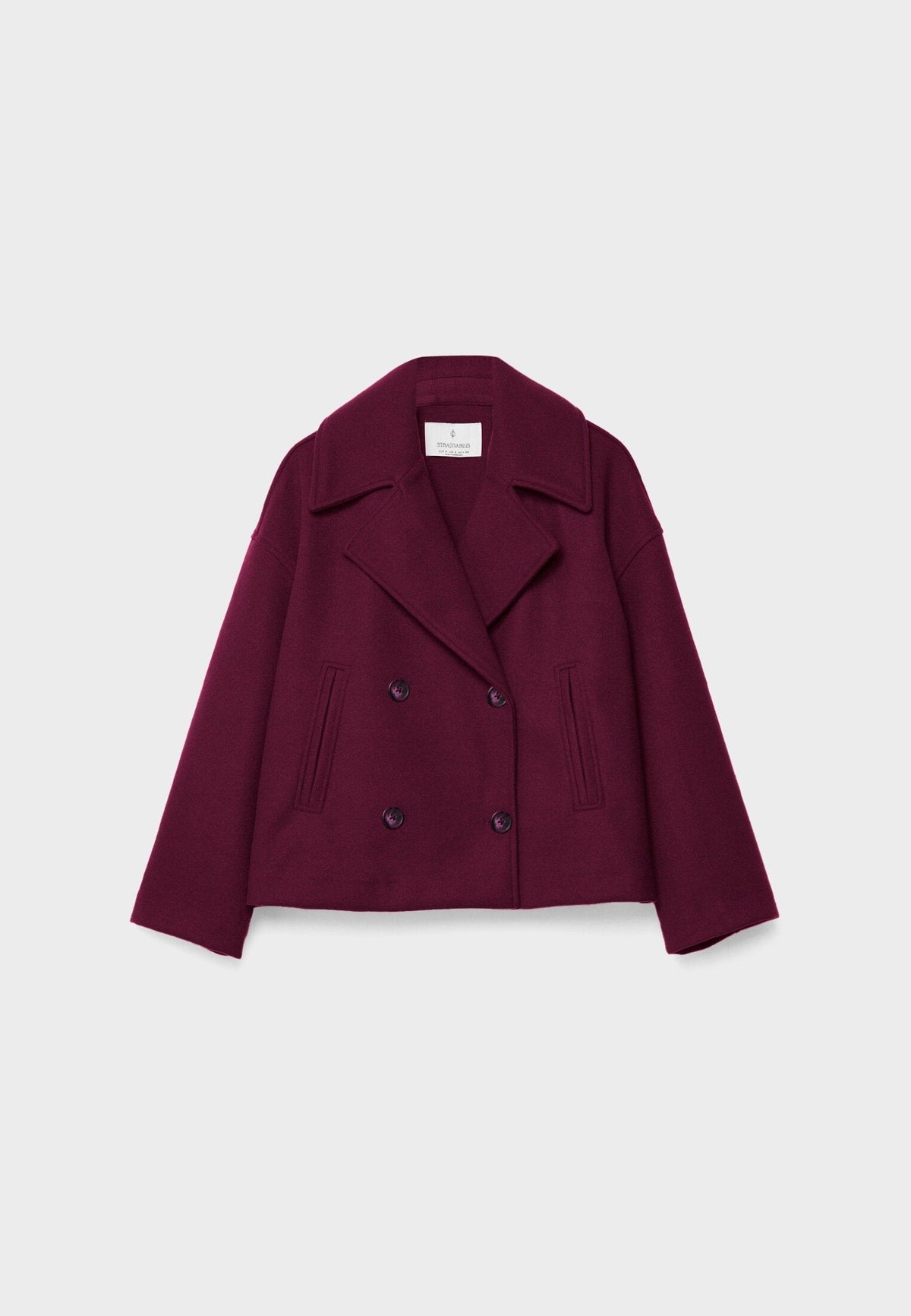 Veste Courte Femme Double Boutonnage Coupe Moderne Élégante Mi-Saison