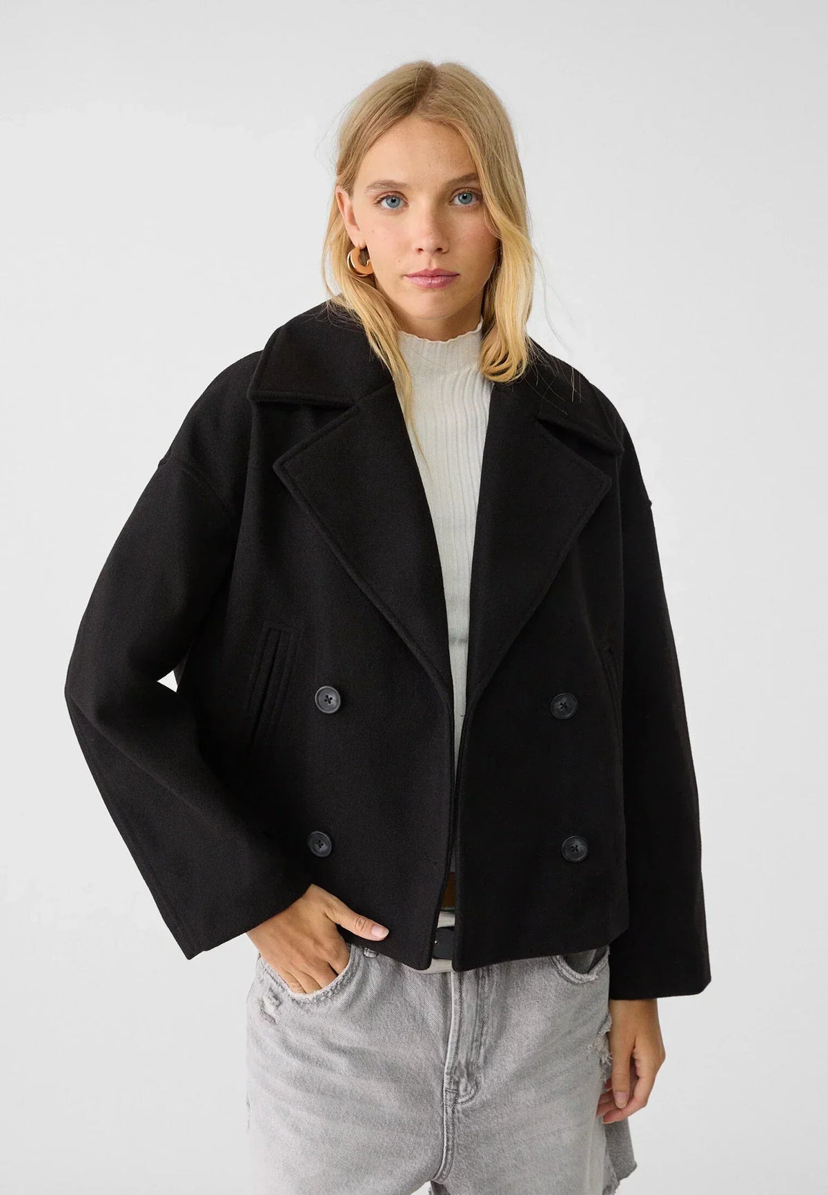 Veste Courte Femme Double Boutonnage Coupe Élégante