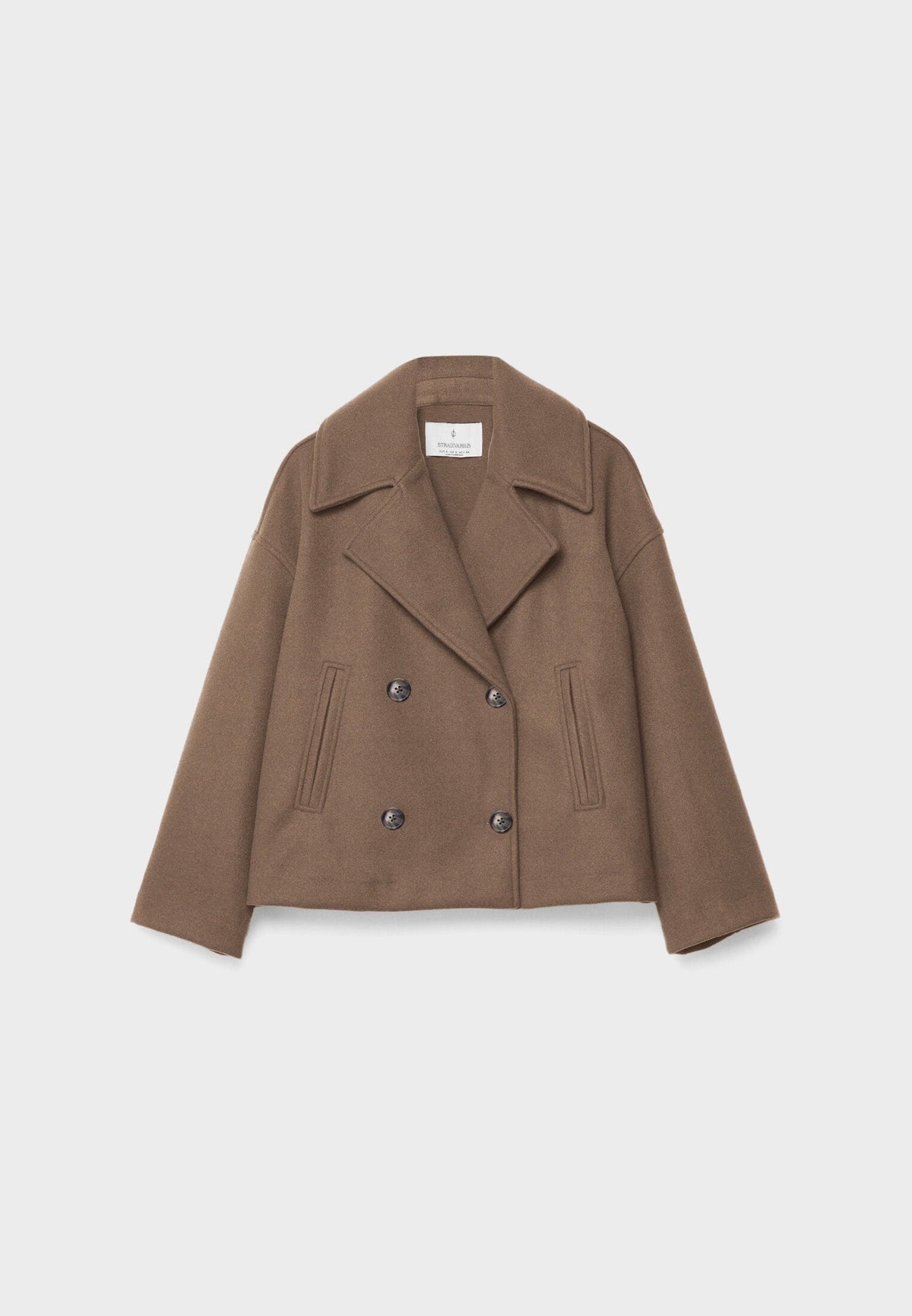 Veste Courte Femme Double Boutonnage Coupe Moderne Élégante Mi-Saison