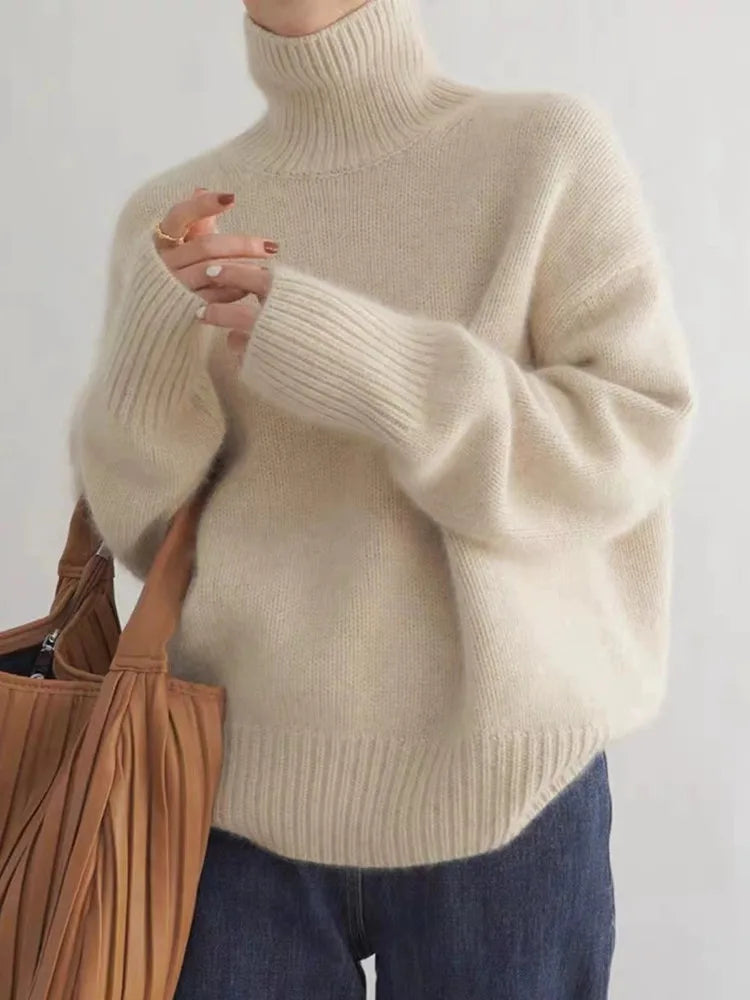 Alecia | Pull en Maille Luxueux pour Femme avec Col Roulé | Élégance Intemporelle