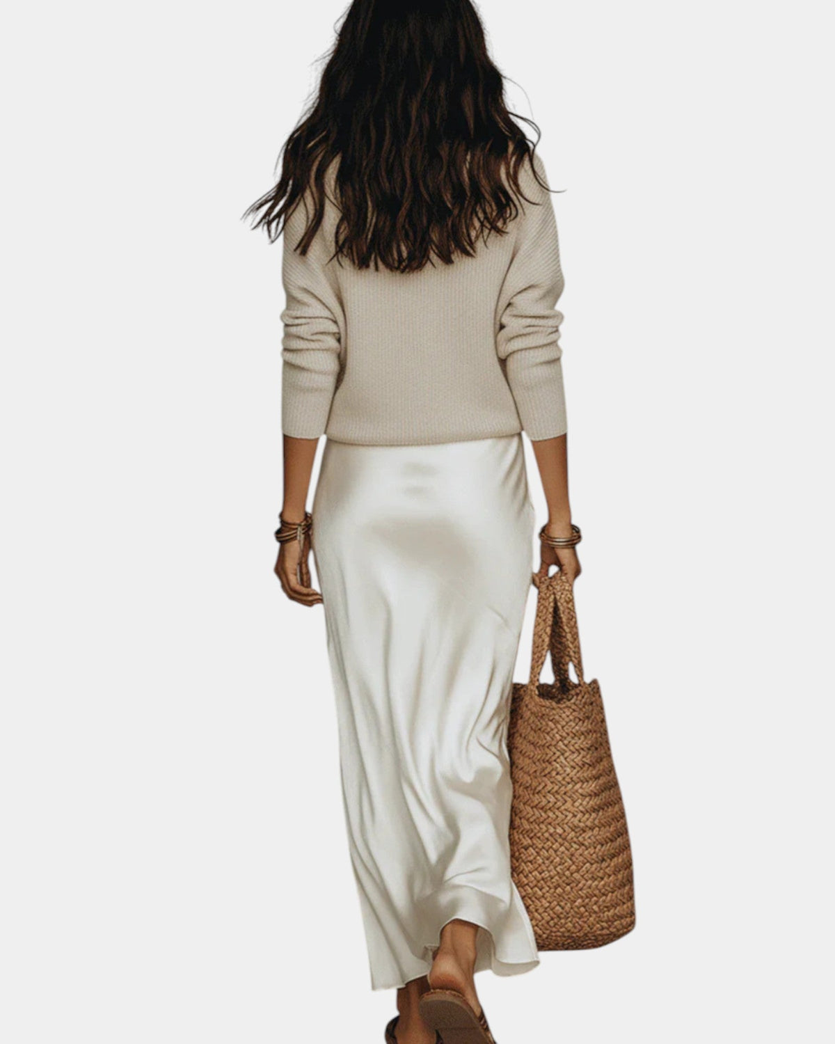 CLAIRE LYON | ROBE EN SATIN AVEC BLOUSE POUR FEMME