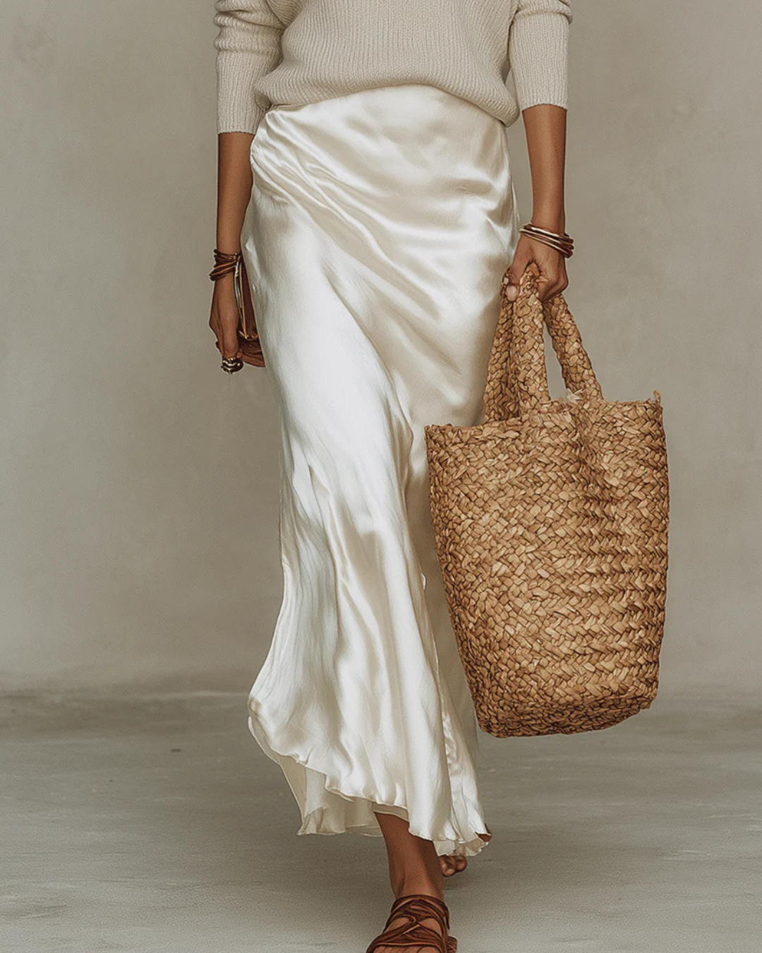 CLAIRE LYON | ROBE MIDI EN SATIN POUR FEMMES